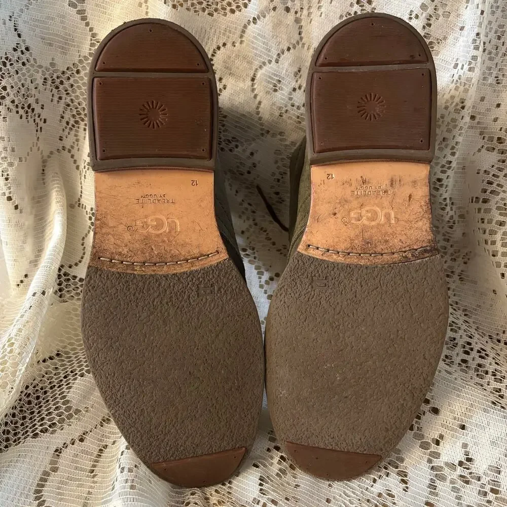 UGG Leighton Men's US 12 Sage Suede Leather Chukka Boots